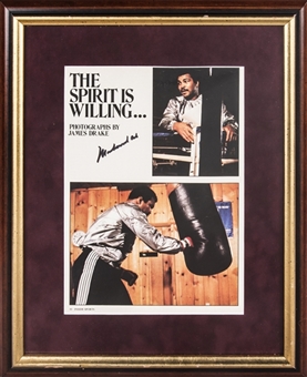 Muhammad Ali Signed Magazine Page In 13x17 Framed Display (JSA)